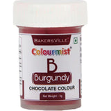 Burgumdy Colourmist Edible Chocolate Powder Colour 3g Bakersville