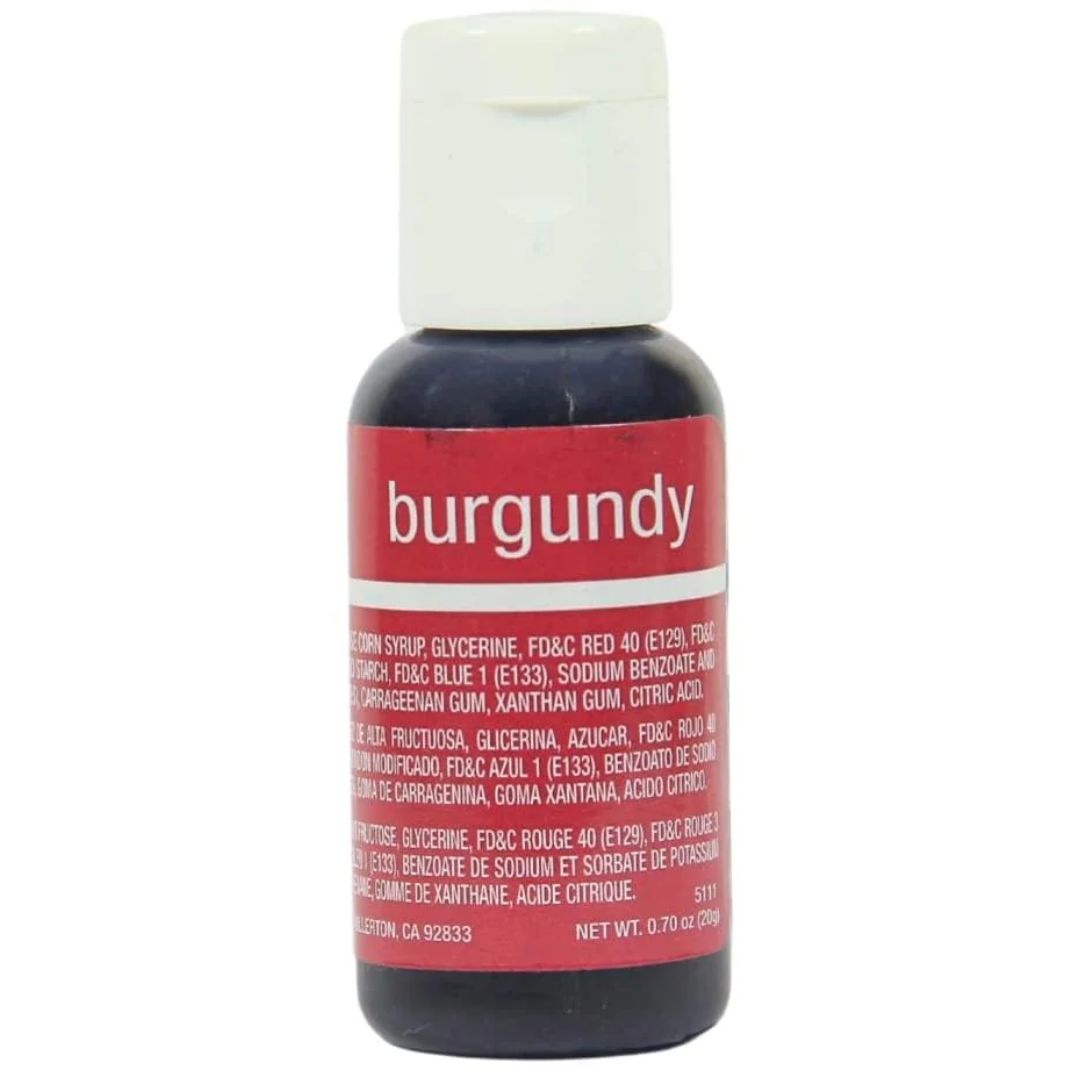 Burgundy Wine Edible Liqua Gel Colour 20ml Chefmaster