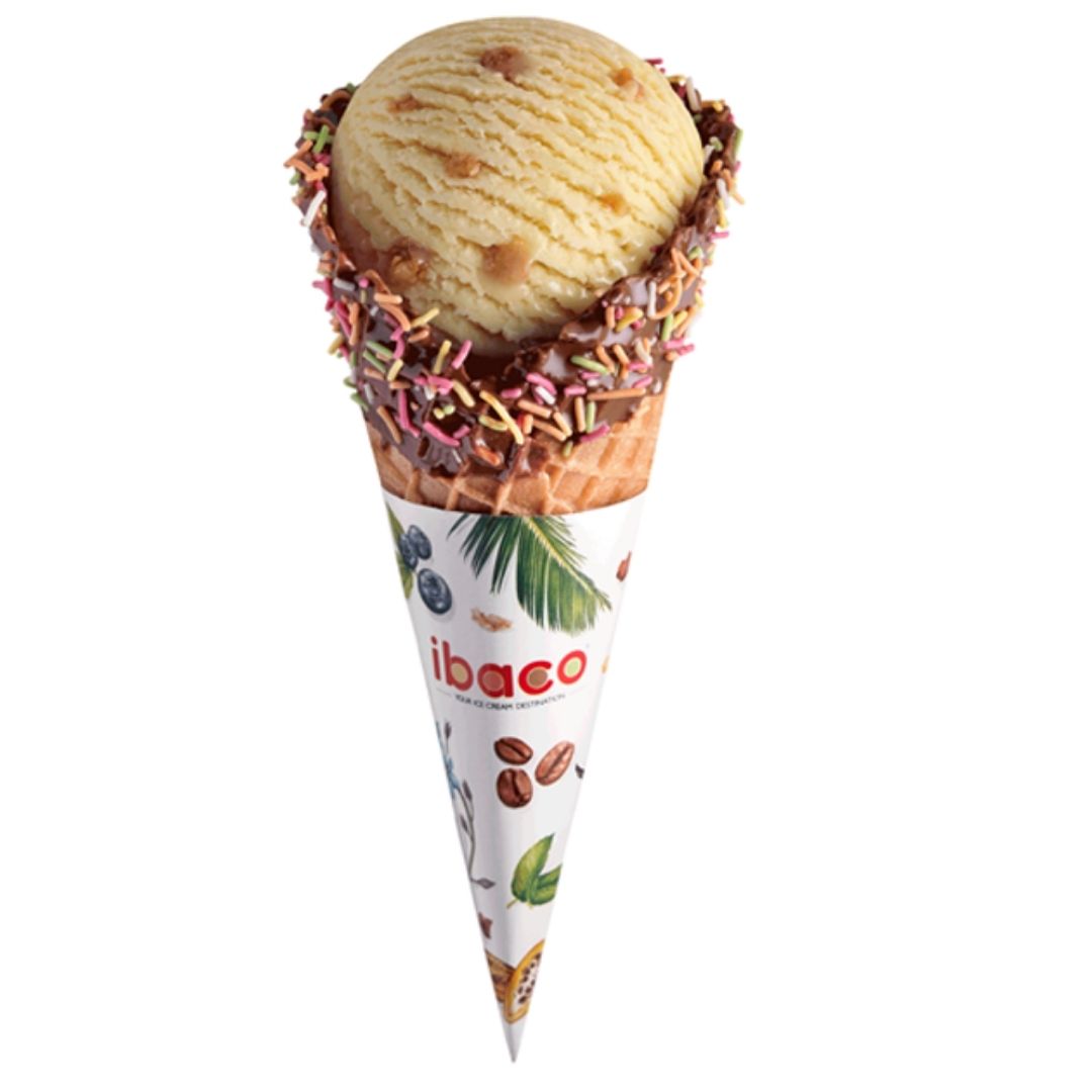 Butterscotch Cone Ice cream Ibaco