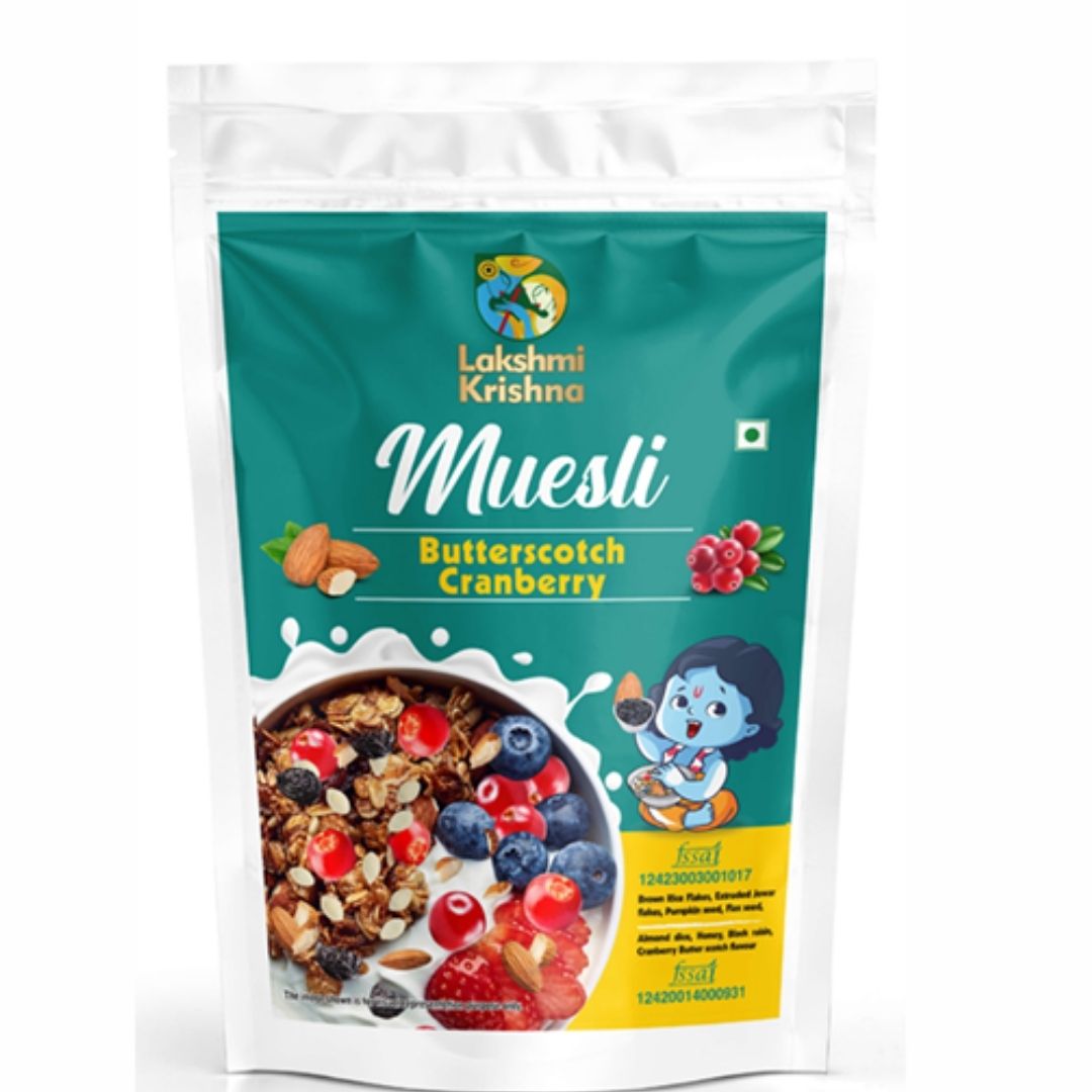 Butterscotch Cranberry Muesli Lakshmi Krishna