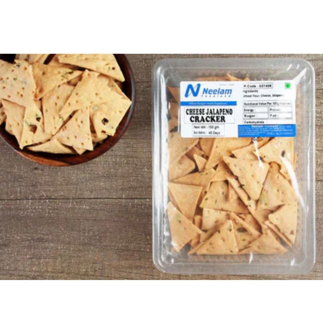 CHEESE JALAPENO CRACKERS 100G NEELAM