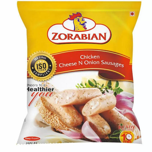 Chicken Cheese & Onion Sausages 500g Zorabian