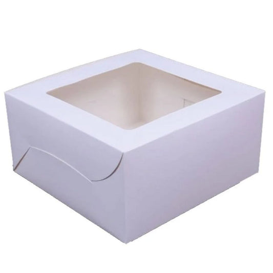 Cake Box - 500g (8_x8_x5_) White - Window