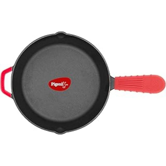 Cast Iron Frying Pan, 20 cm _ Naturally Nonstick _ Pre-Seasoned with 100% Vegetable Oil Pigeon