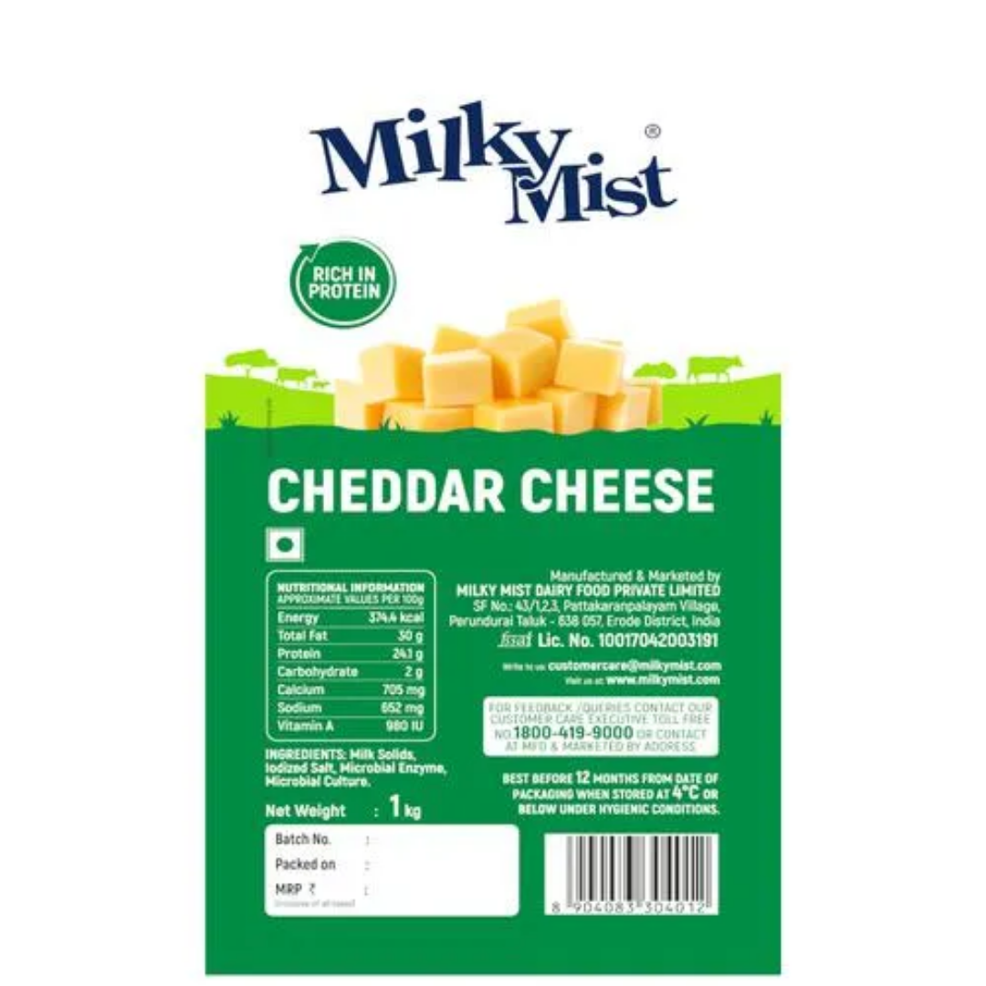 Cheddar Cheese 1Kg Milky Mist