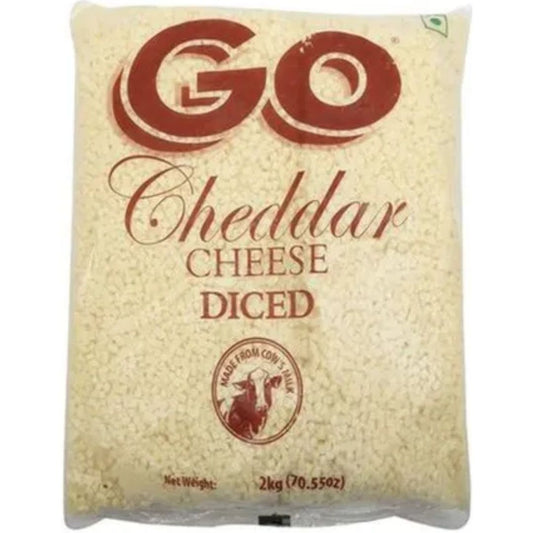 Cheddar Cheese Dice 2 Kg  GO