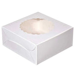 Cheese Cake Box 500g (7_ x 7_ x 3_) White Window Box