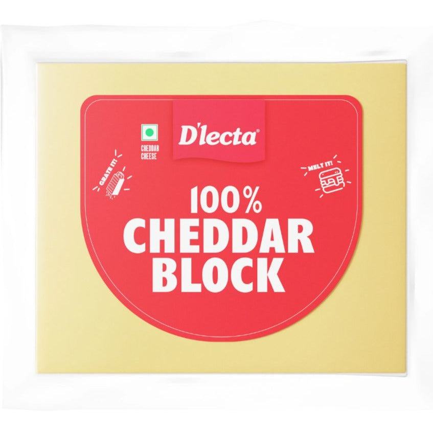 Cheese Cheddar Processed Block 1 kg  Dlecta