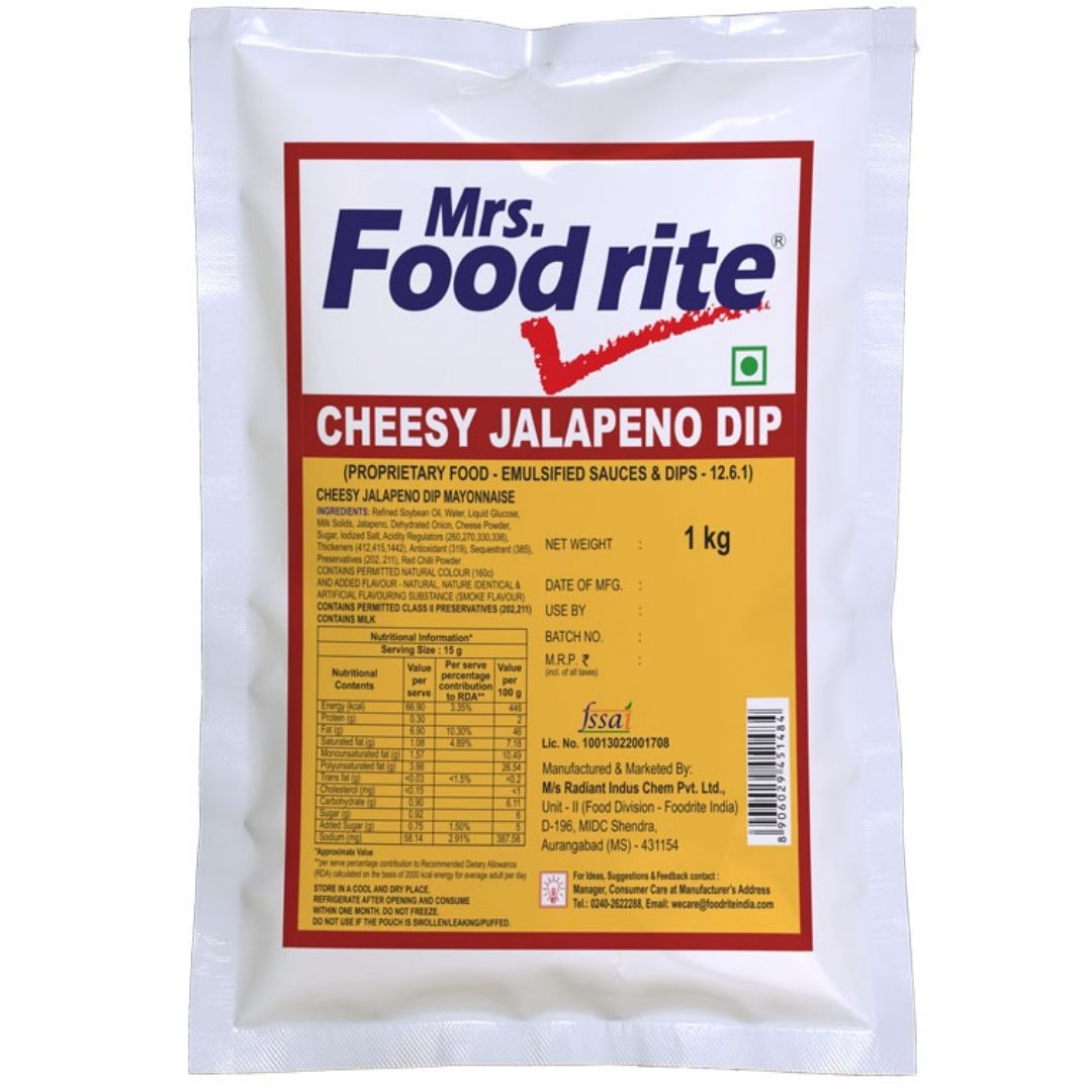 Cheesy Jalapeno Dip  1 kg  Mrs Food rite