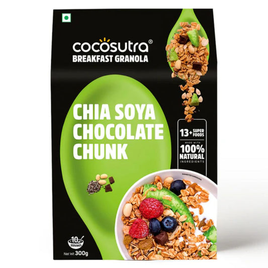 Chia Soya Chocolate Chunk Breakfast Granola 300g