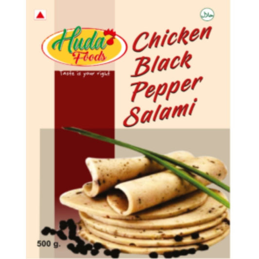 Chicken Black Pepper Salami 500g Huda Foods