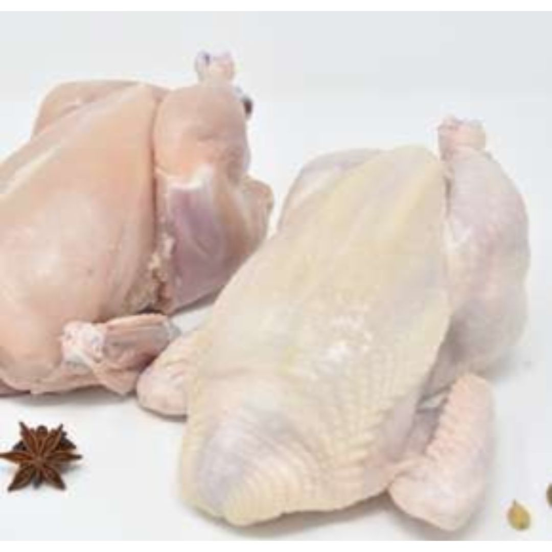 Chicken Whole Corn-Fed (1000gm-1600gm) with Skin (Frozen)  AK Foods & Beverages