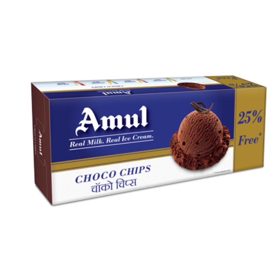 Choco Chips Ice Cream 1.25ltr Amul