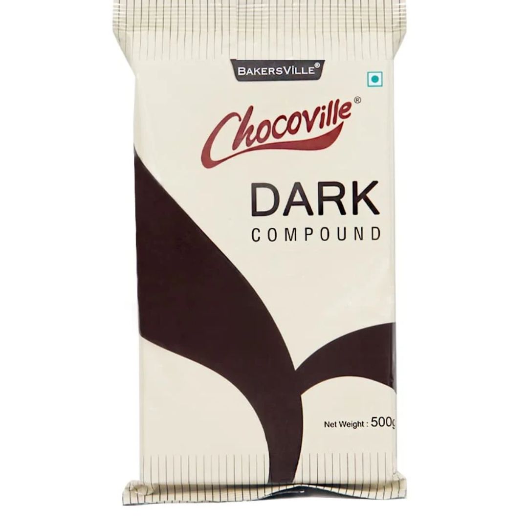 Chocoville Dark Compound Slab, 500g Bakersville