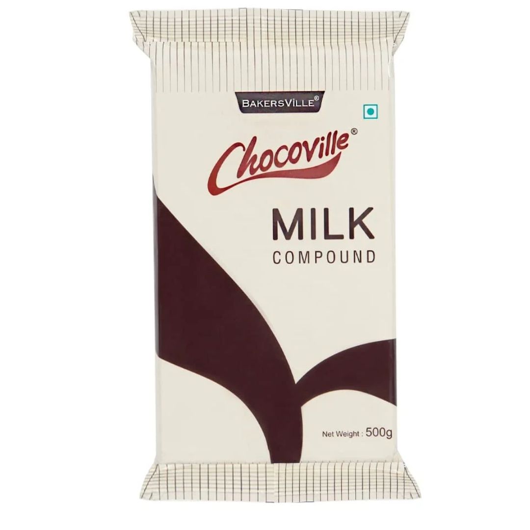 Chocoville Milk Compound Slab, 500g Bakersville