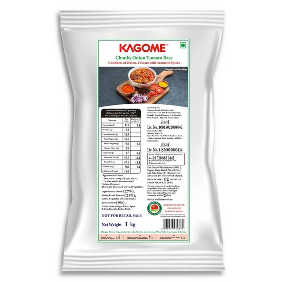 Chunky Onion Tomato Base 1kg Kagome