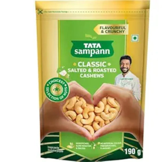 Classic Salted & Roasted Cashews 200g Tata Sampann