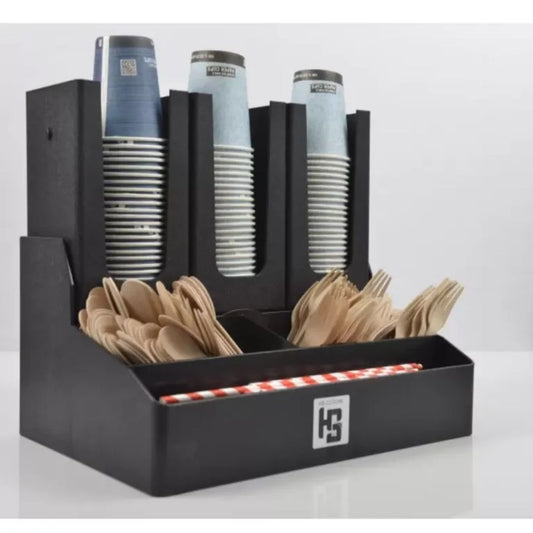 Coffee Condiment Organizer & Cup Holder