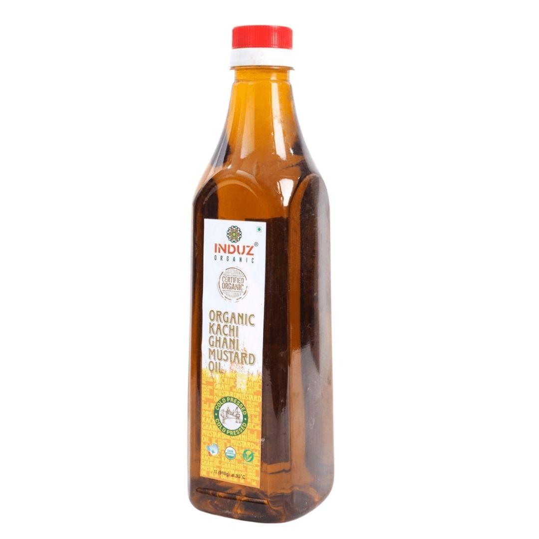 Cold-Pressed Black Mustard Oil 1ltr Induz Organic