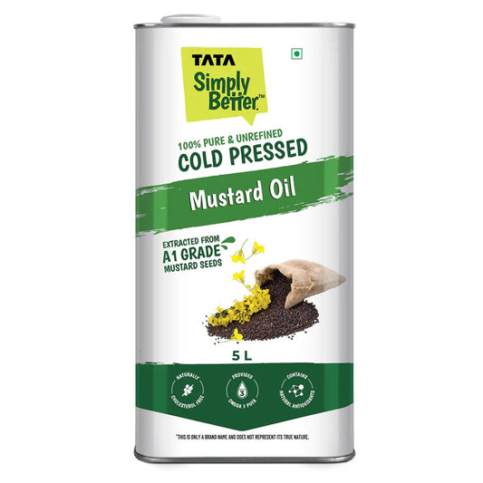 Cold Pressed Mustard Oil 100% & Unrefined 5L Tata Simply Better