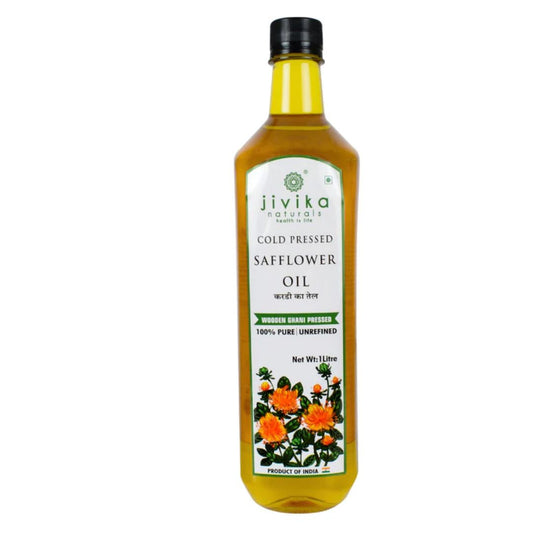 Cold Pressed Safflower Oil 1ltr Jivika Organic