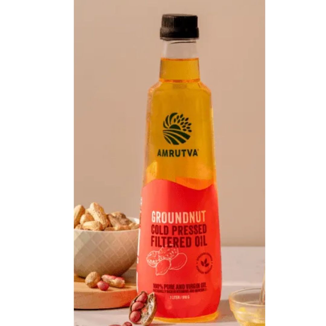 Cold pressed Groundnut Oil _ 1 Litre Amrutva