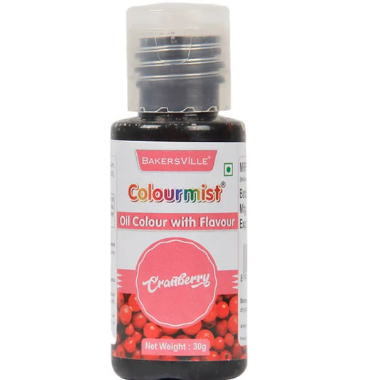 Cranberry Colourmist Oil Colour With Flavour 30g Bakersville