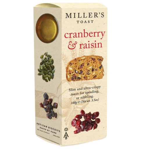 Cranberry & Raisin 100g Miller's Toast