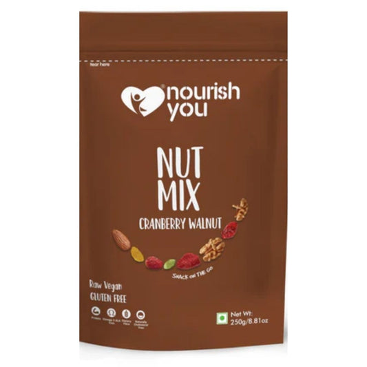 Cranberry walnut nut mix 250g Nourish You