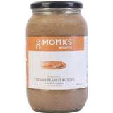 Creamy Peanut Butter (Unsweetened) 1kg Monks Bouffe