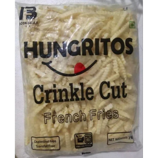 Crinkle Cut French Fries  - 2 kg  Hungritos'