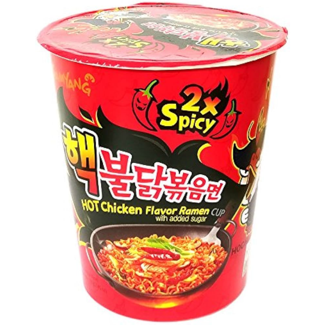 Cup 2X Hot Chicken Flavor Ramen 70 gm Samyang