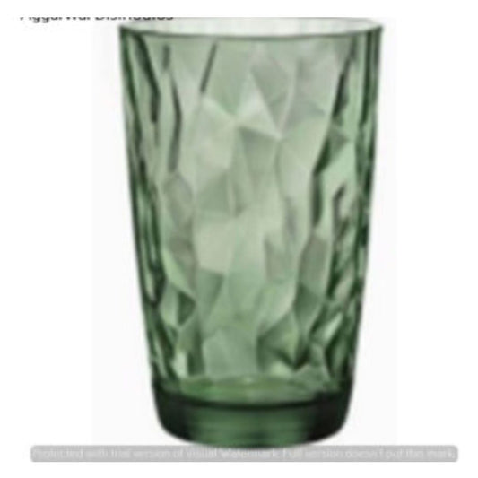 DIAMOND COOLER FOREST GREEN Water Glass BORMIOLI ROCCO