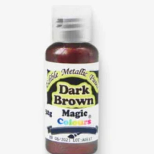 Dark Brown Edible Metallic Paints Magic Colours