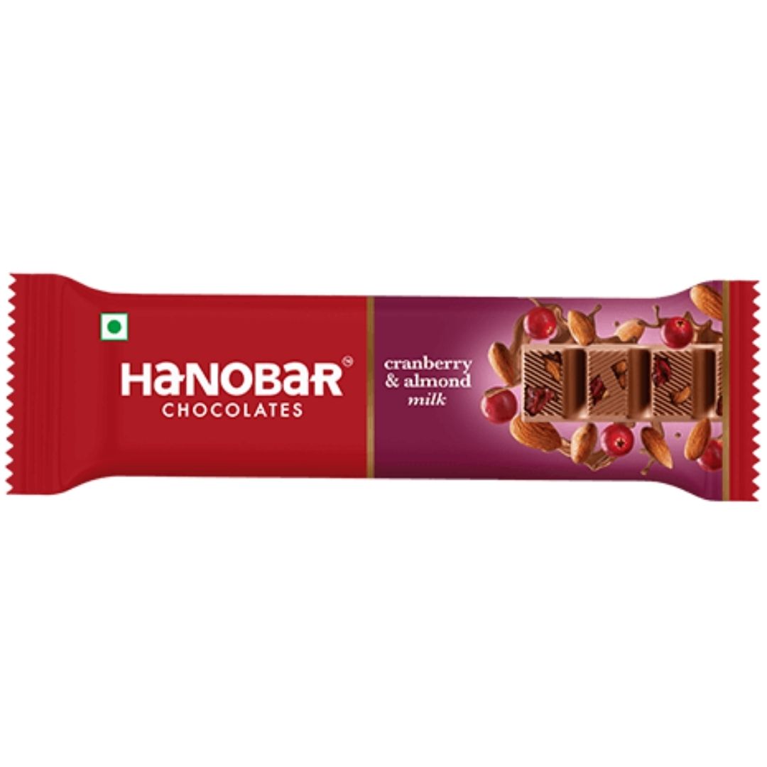 Dried Cranberry & Almond Hanobar Chocolates