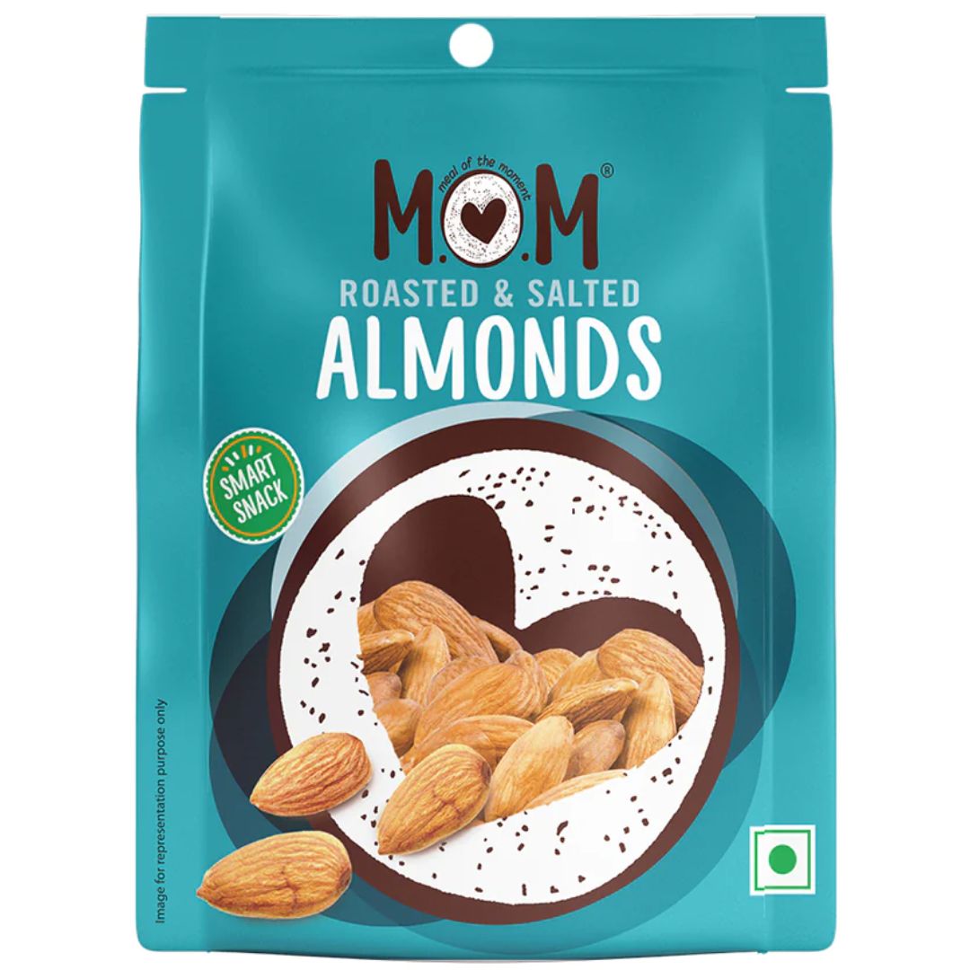 Dry Fruits- Roasted & Salted Almonds 12 gm*10 (Blue Mono)  MOM