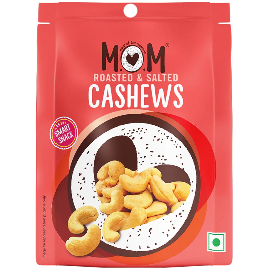 Dry Fruits- Roasted & Salted Cashews 12 gm*10 (Red Mono)  MOM