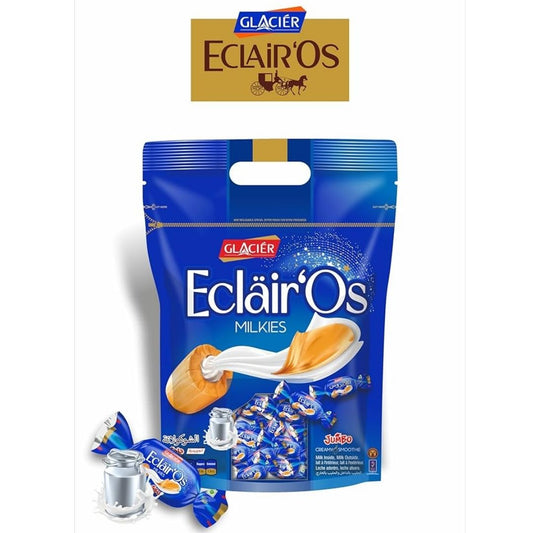 Eclair'os Milkies Chocolate Eclairs Toffees 625gm Glacier's