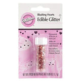 Edible Glitter Hearts, Pink, 1.8g Wilton