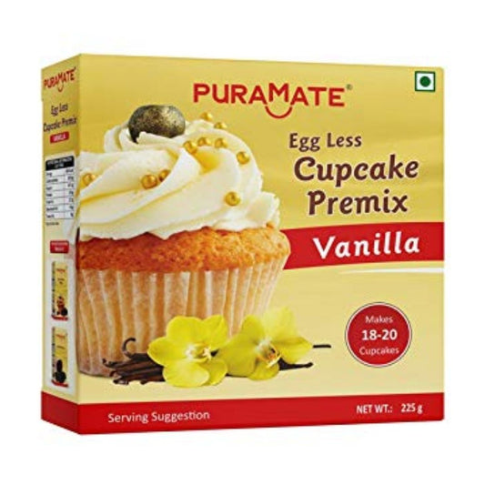 Egg Less Cupcake Premix Vanilla 225g Puramate