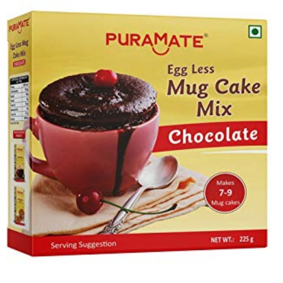 Egg Less Mug Cake Mix Chocolate, 225g Puramate