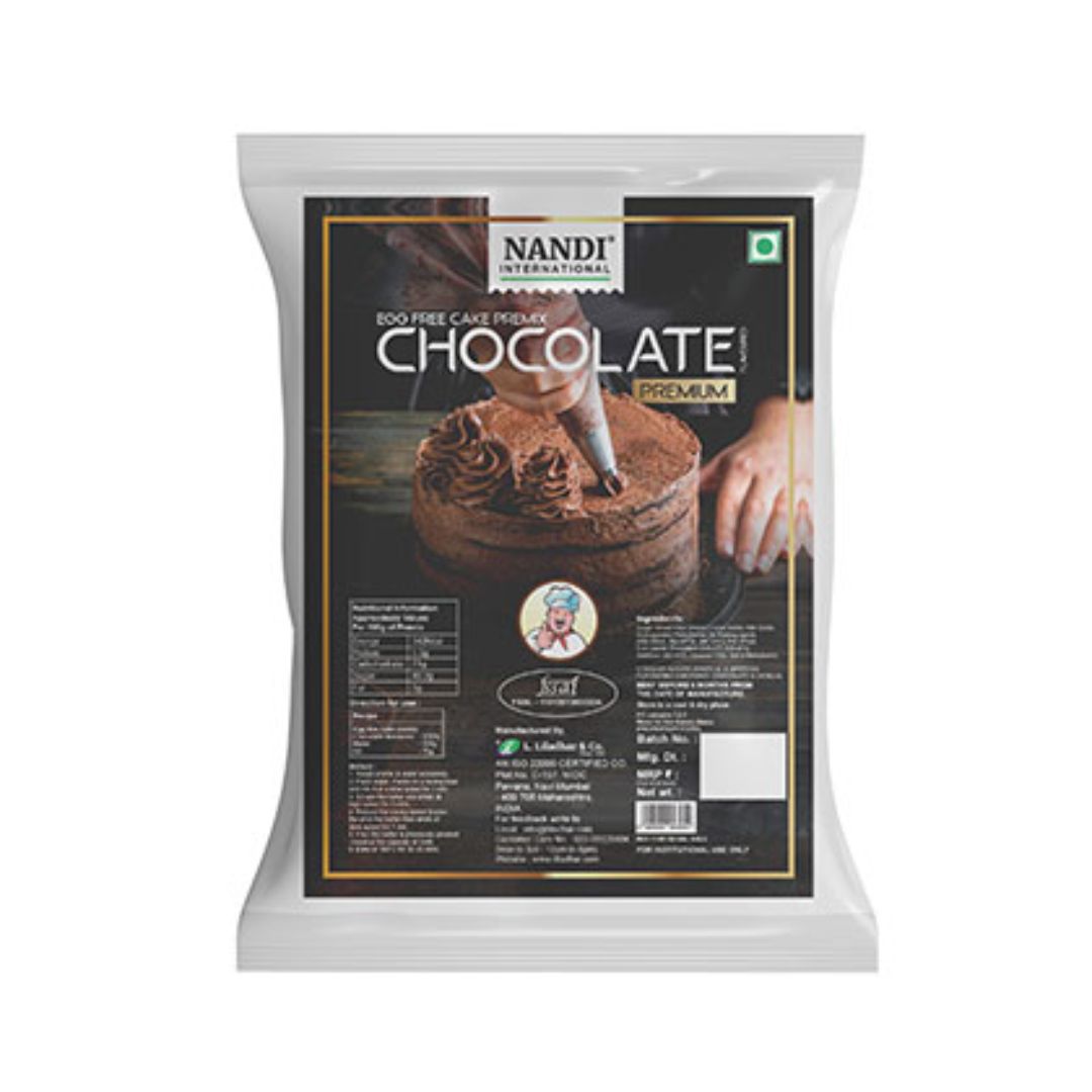 Eggless Chocolate Premium Cake Premix 1kg Nandi