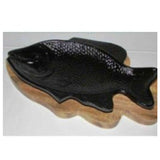 FISH PLATTER WITH WOODEN BASE