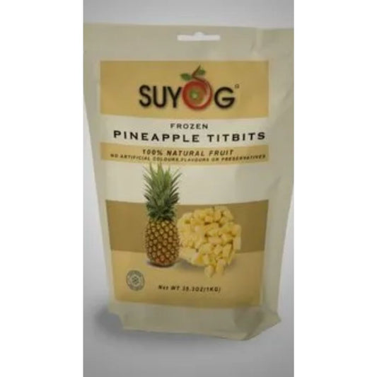 Frozen Pineapple Cubes 1kg Suyog