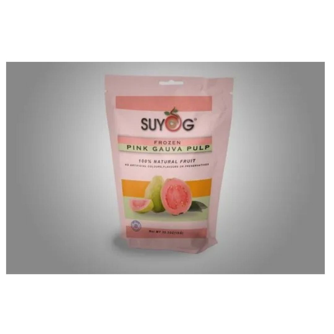 Frozen Pink Guava Pulp 1kg Suyog