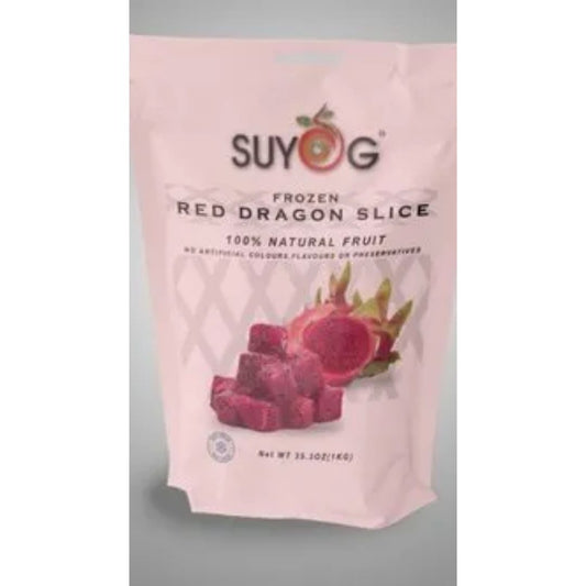 Frozen Red Dragon Cubes _ Pitaya fruit 1kg Suyog