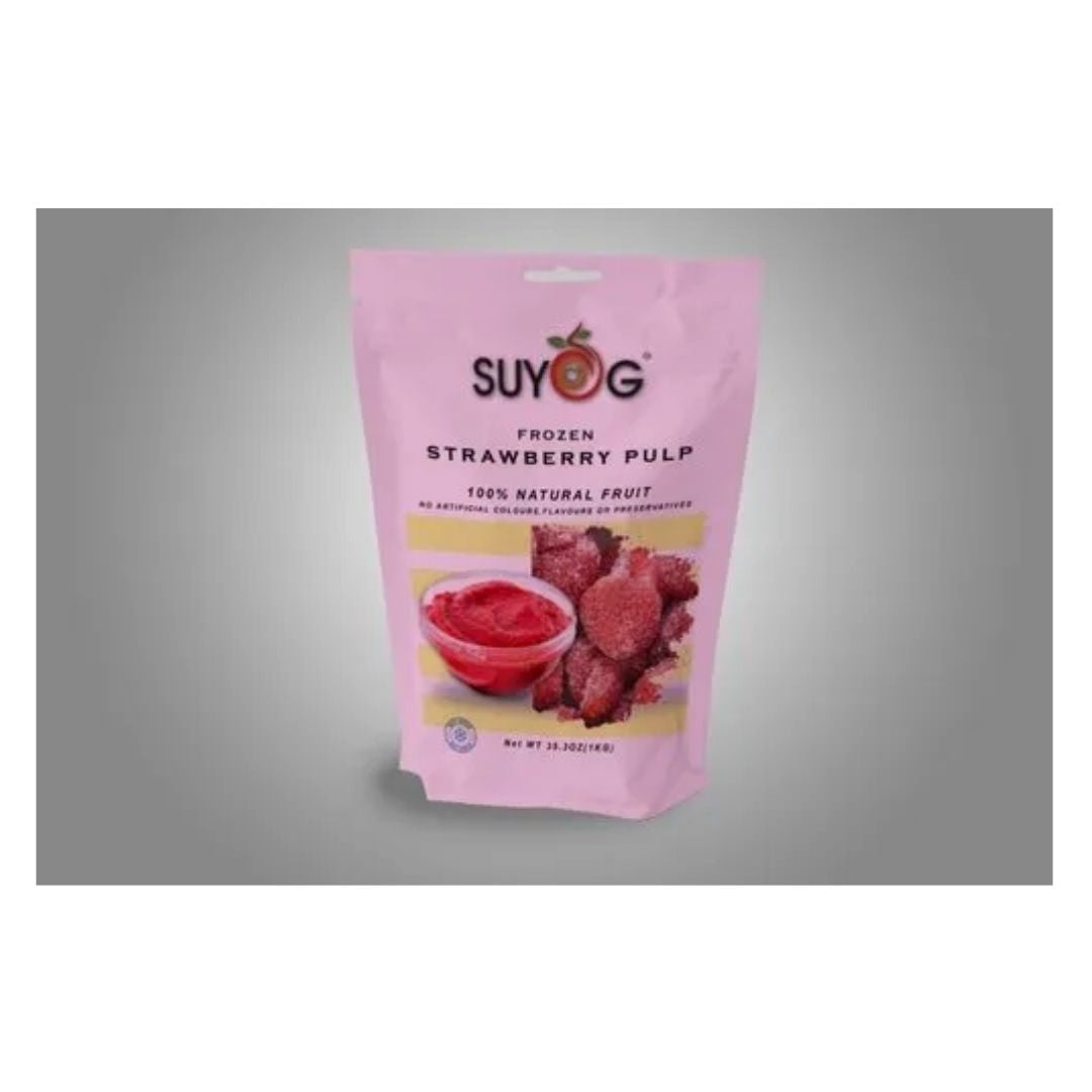 Frozen Strawberry Pulp 1kg Suyog