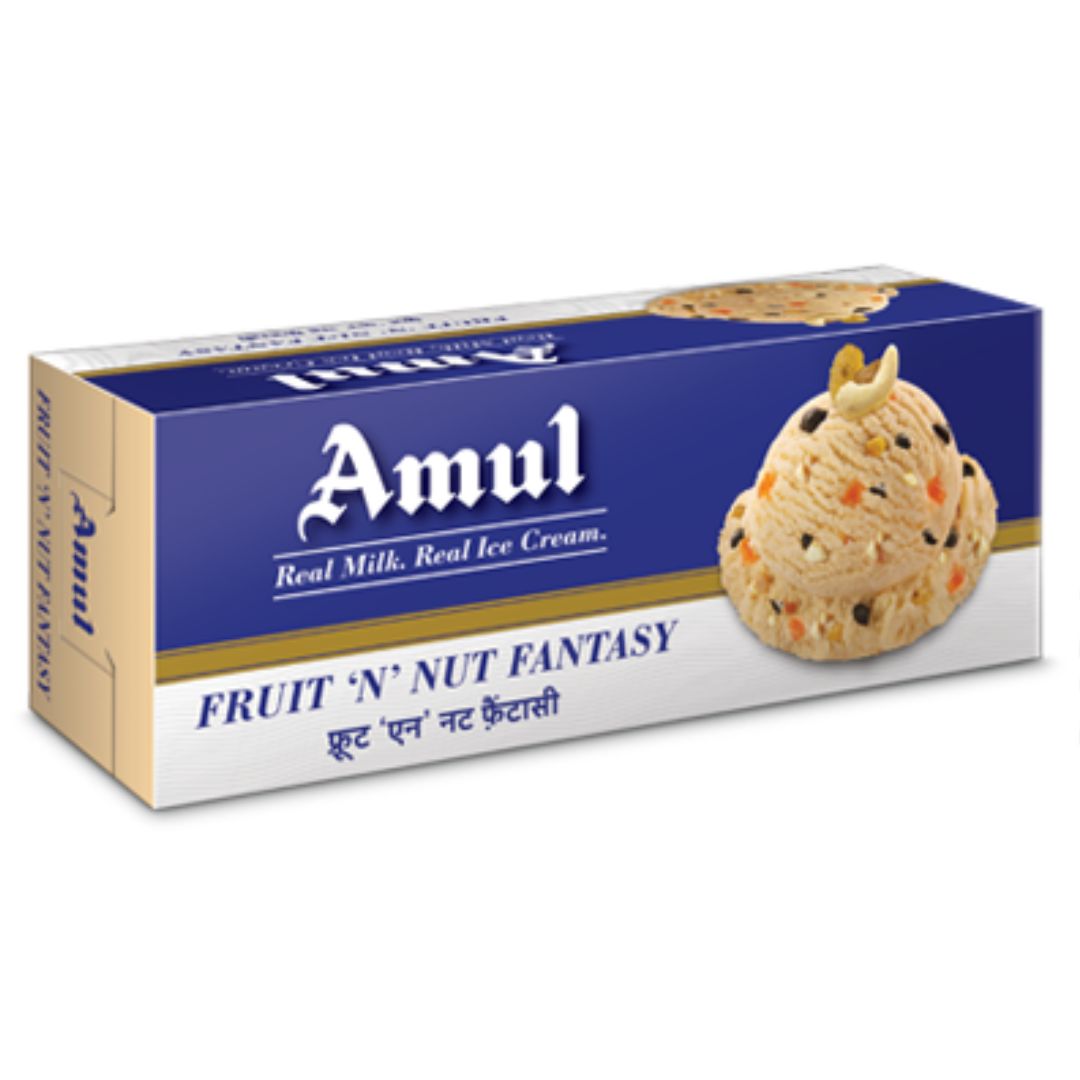 Fruit 'N' Nut Fantasy Ice Cream 2ltr Amul