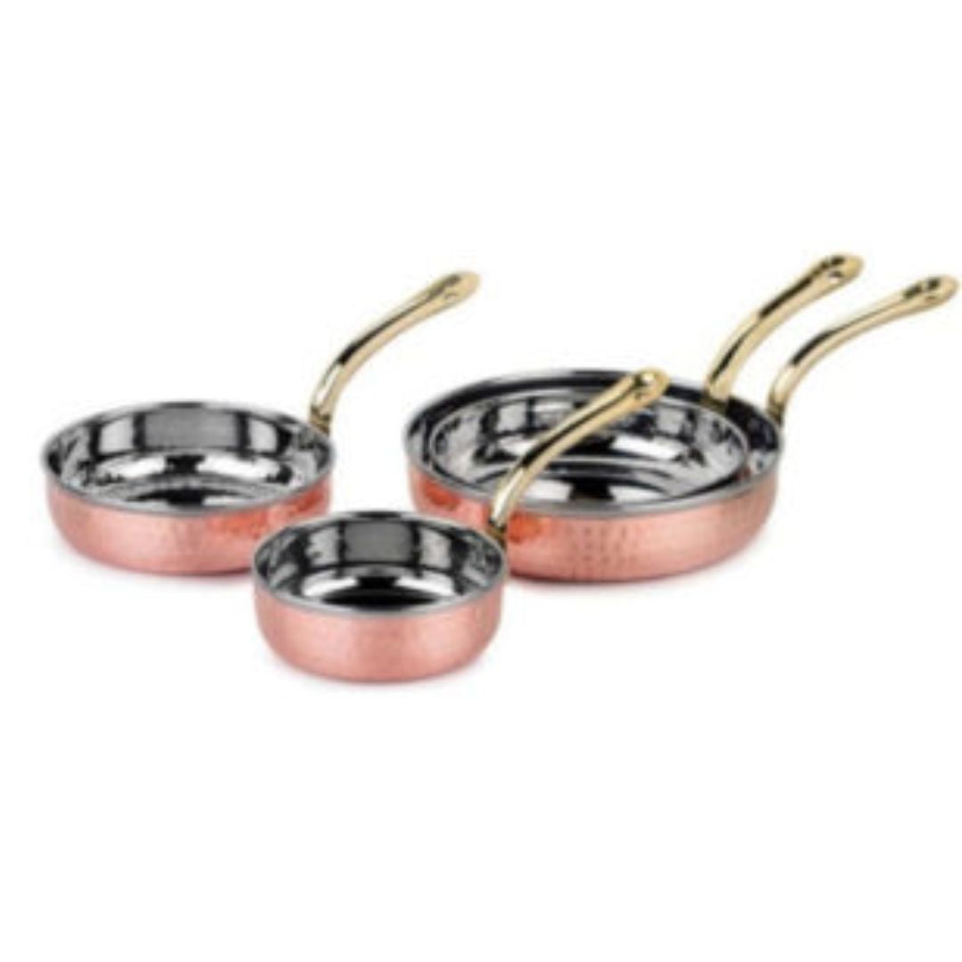 Fry Pan Brass Handle No. 3 (450ml) La Coppera