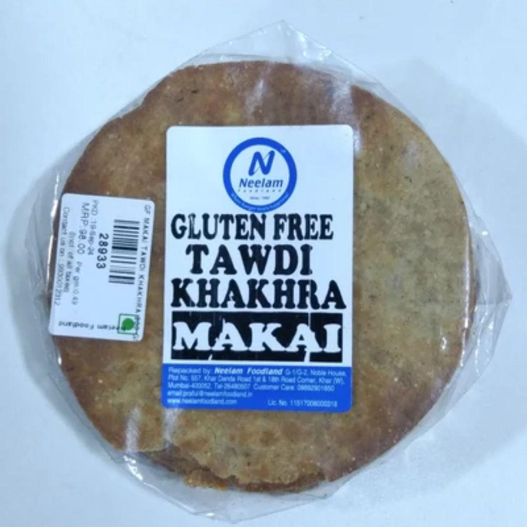 GLUTEN FREE MAKAI TAWDI KHAKHRA 200G NEELAM